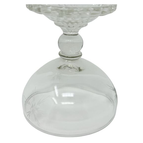 Vintage Bubble Foot Champagne Sherbet Goblets Set of 5 Clear Glass USA - Picture 3 of 9